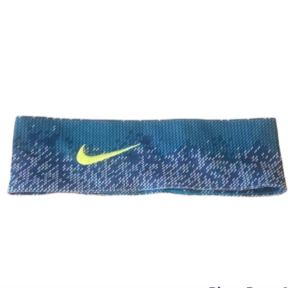 Nike No slip workout Womens Blue Multi Color Elastic Headband